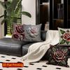 2D Vintage Rose Floral Throw Pillow Covers Pattern Cushion Cover Suitable For Sofa Bedroom Car Pillow Cover