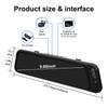 4K 10-Inch Streaming Media Dash Cam, 3 Lenses, WiFi, Night Vision, 170° Fisheye, Rearview Mirror