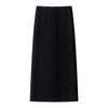 Women's Black Velvet Midi Skirt 2024: Autumn/Winter Elegant Drape Style