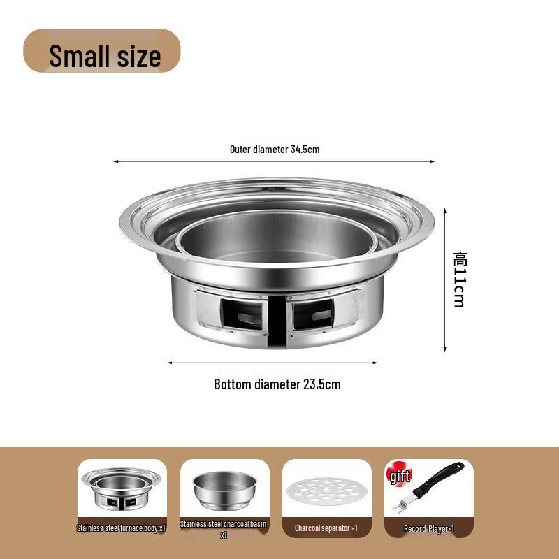 Korean Charcoal Grill: Round, Smokeless BBQ