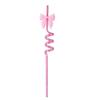 8pcs Durable Material Pink Bow Straws Colorful Sparkle Reusable Glitter Spiral Straws Shimmer Effect Sparkle Straws Party Favors