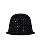 Bajal Vz Long Label Punched Knit Bucket Hat Black
