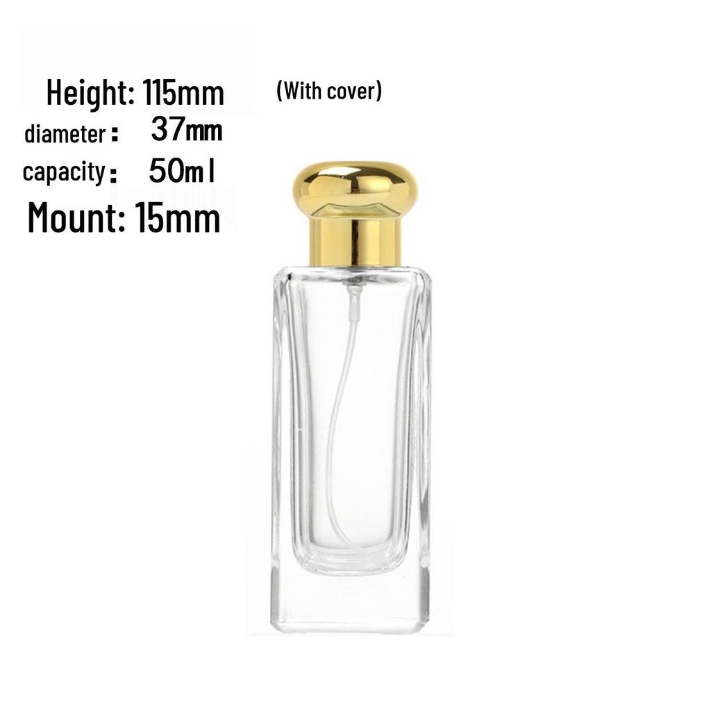 Transparent Glass Perfume Spray Bottle with Bayonet Cap