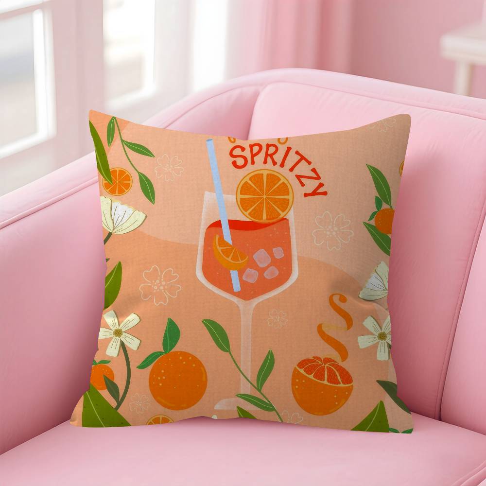 Anime AAperolS SSpritzS  Cushion Cover Car Throw Pillow Case For Sofa Car Christmas Gift