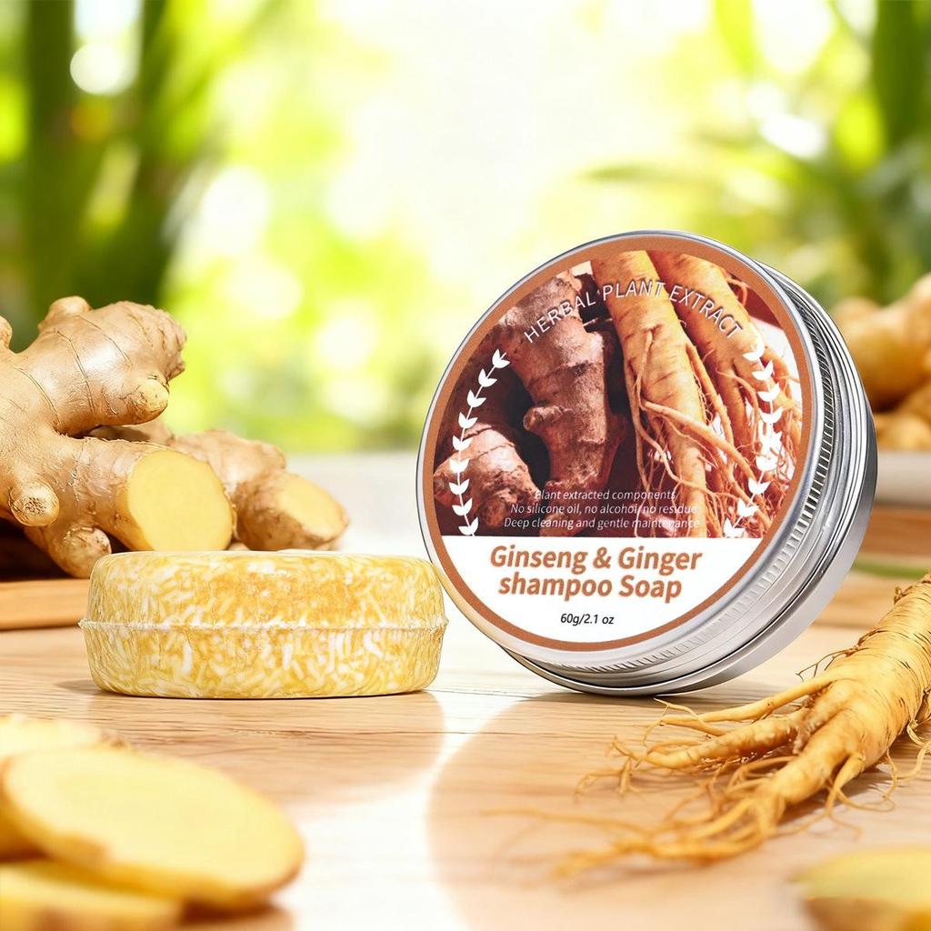 Ginseng Ginger & Black Rice Rosemary Handmade Soap with Polygonum Multiflorum & Juniper