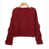2025 Autumn/Winter Women's European & American Style Loose Tassel Knit Sweater