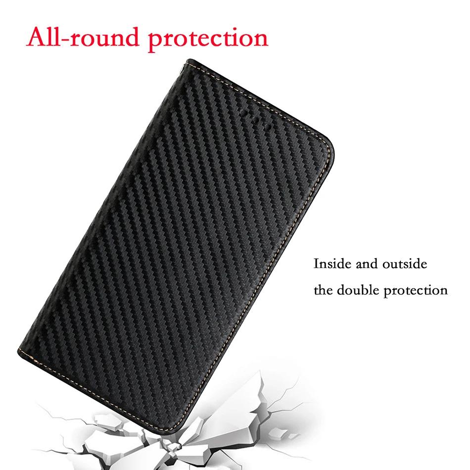 Carbon Fiber Flip Case For iPhone 16E 16 15 14 13 12 11 Pro XR 10 XS Max X 8 7 Plus Card Holder Phone Cover Magnetic Flip Wallet