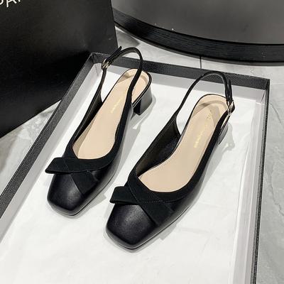 Mode 2024 Frühjahr/Sommer Neue Retro Mary Jane Damenschuhe Dicker Absatz Quadratischer Kopf High Heels Sandalen