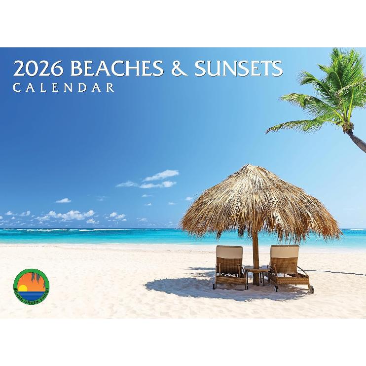 2026 Beaches & Sunsets Wall Calendar