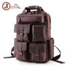 Vintage Crazy Horse Leather Men's Multi-Pocket 17-inch Laptop Backpack for Outdoor Travel - European & American Style