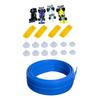395cm Portable Flex Car Ramp Track Set with 4 Cars Toy Professional , Blue Accessories for Physics