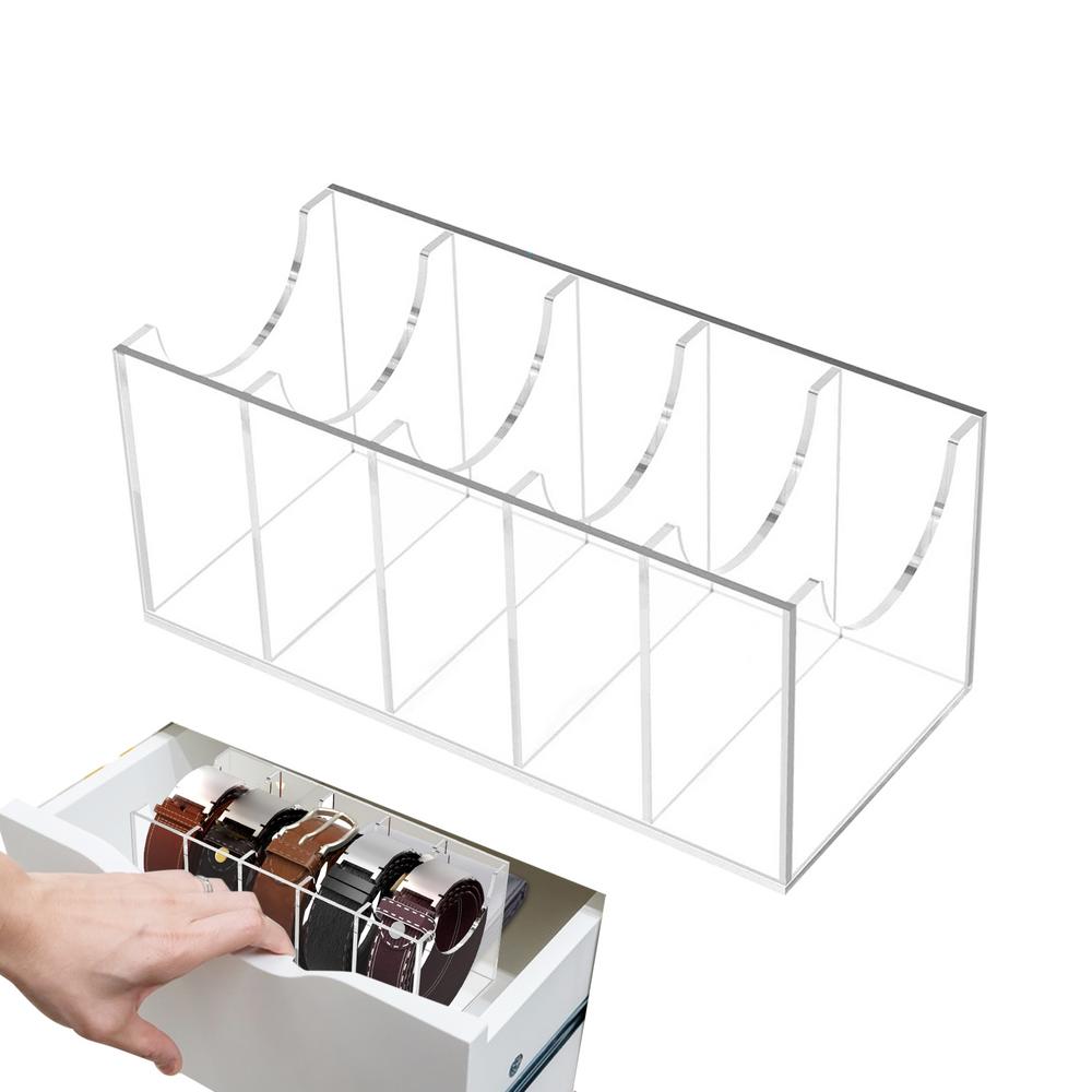 Acrylic Belt Organizer Acrylic Tie And Belt Organizer Clear Display Case Drawer Accessories Multi-Purpose Tie Rack For Women Men