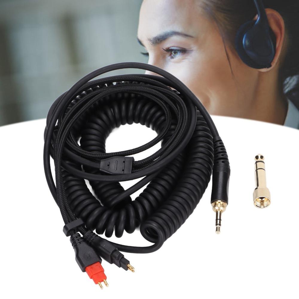 Plug and Play Spring Wire Stereo Jack Cable for HD660s HD650 HD600 HD580 Daily Use