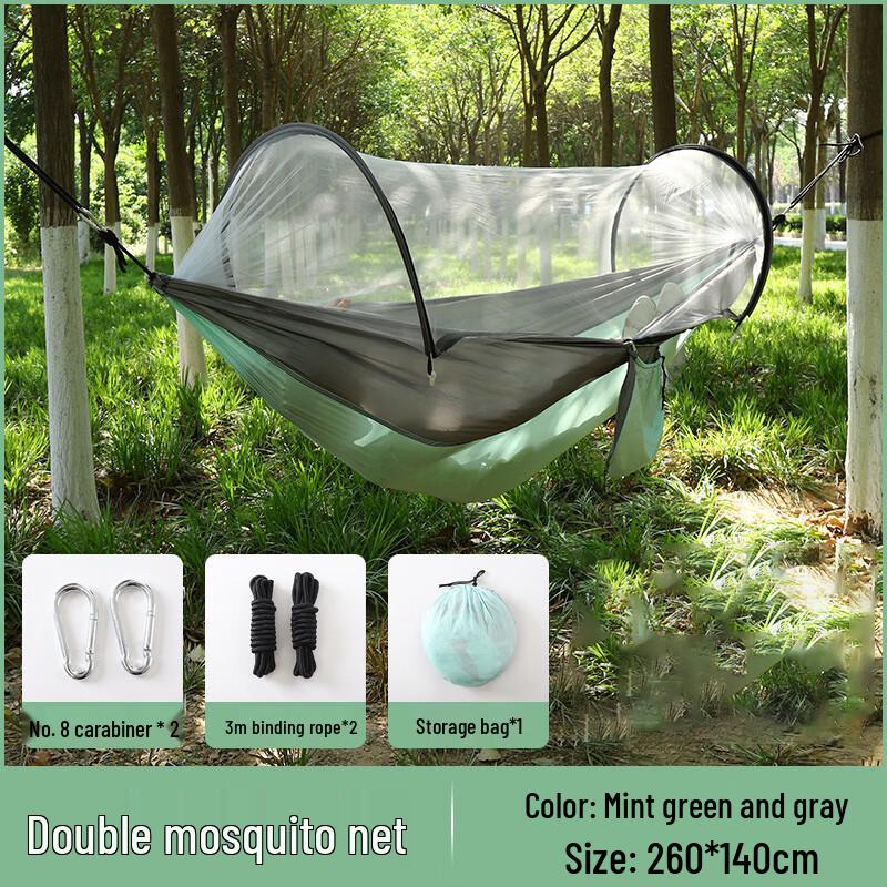 Outdoor Double Camping Hammock with Mosquito Net