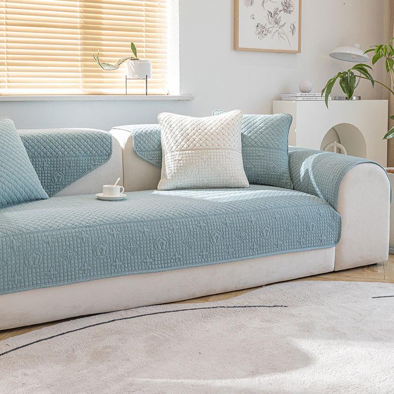 

Новая хлопковая подушка для дивана, простая нескользящая подушка для сиденья, универсальный чехол на четыре сезона, чехол для полотенец на спинку, хлопковый летний чехол 70*70