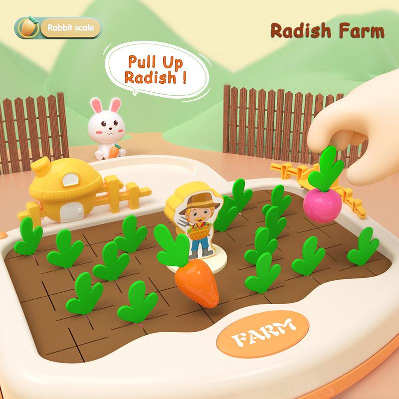 Toddler Montessori Math Toy Radish Harvest Memory Game Number Sense Scale Learning Counting Early Education Parish Teaching  AID