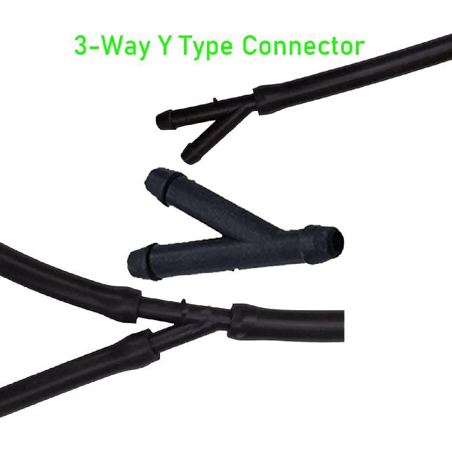 24Pcs Windshield Washer Hose Connector Kit, 3-way(T-type) 3-way(Y-type)2-way (I-type) Fit for Automotive Car Motorcycle Truck and Most Car Windshield
