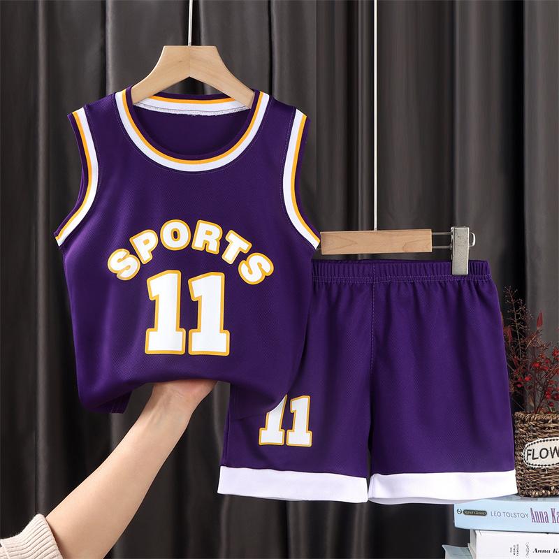2026 Summer Children O-Neck Sleeveless Vest Suits Baby Spring Short Pants Two-pieces Set Cartoon Cotton Suit for Girl Boy