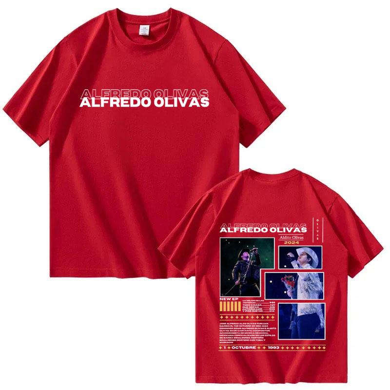 Alfredo Olivas 2025 Double Sided Print Graphic Mens Womens Hip Hop Oversized Fashion T Shirt Casual Tshirts Streetwear Hot Sale