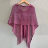 Women Beach Shawl Breathable Fabric Cover-up Shawl with Versatile Tassel Design Weddings Parties Travel Daily