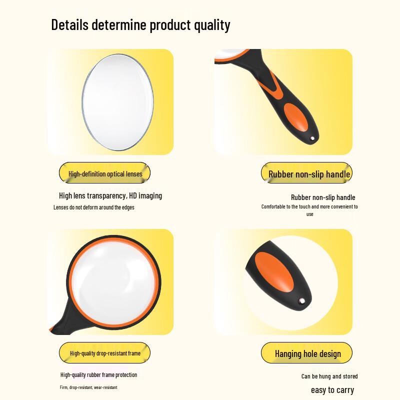 Handheld High-Magnification Reading Magnifier