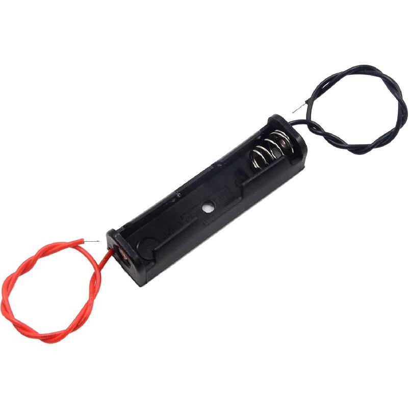 (Pack of 12) Single AAA Battery Holder, 1 X 1.5V AAA Battery Holder, AAA Battery Holder with Leads Wires