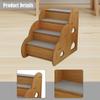 Dog Stairs with 4 Step Anti Slip for Puppies, Kittens, 45x30x40cm Gentle Climbing Aid Wood Ramp