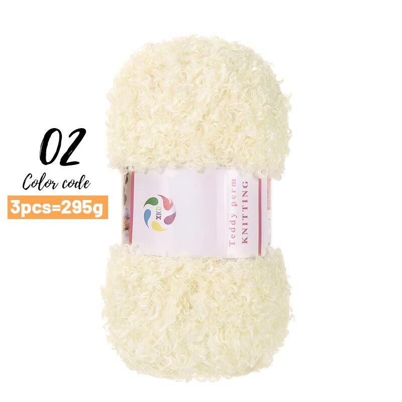 Imitation Teddy Velvet Yarn Imitation Fur Yarn Hand Knitted Material for Making Autumn and Winter Fashion Scarf Sweater Backpack Cushion Blanket Shoe