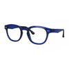 Clip On SqUare Shiny BlUe SmartbUy collectiOn RUsell With Clip On U 0286 004 fashiOn Unisex Eyeglasses