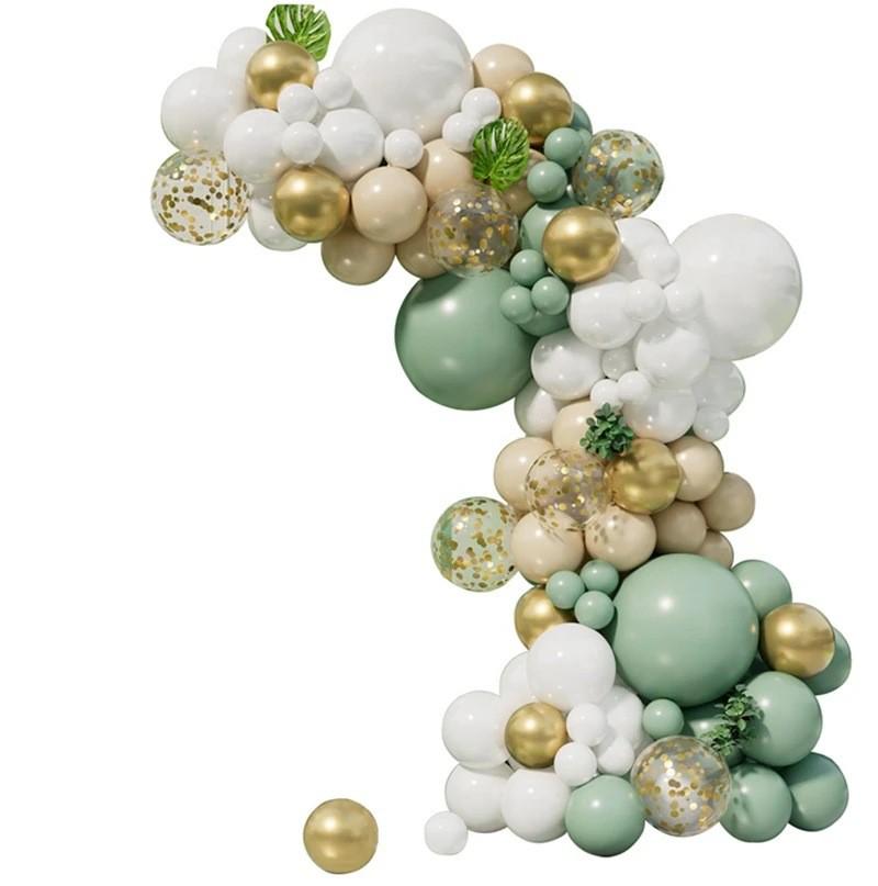 Avocado Green Macaron Balloon Garland Arch for Weddings & Birthday Parties