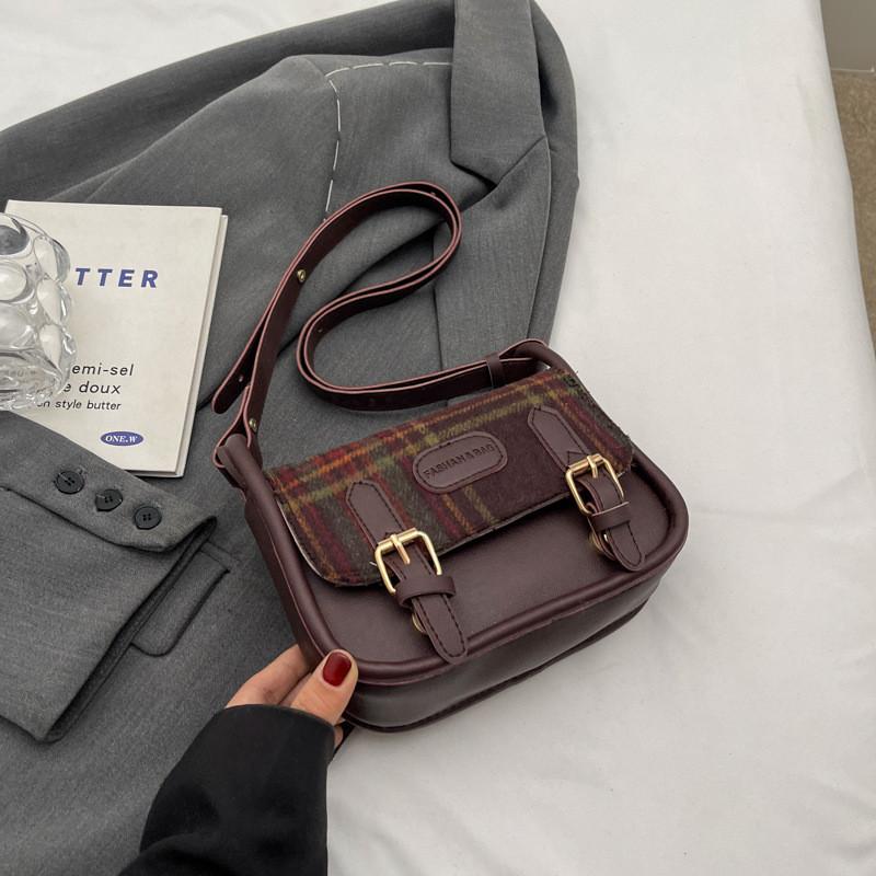 

Stylish Women s Pu Small Square Shoulder Bag With Trendy Check Patterns For Everyday Use StyleA