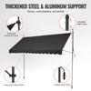 VEVOR 138 X 47" Patio Awning Retractable, Awning Sunshade Shelter with Manual Crank Handle, Outdoor Patio Canopy Sunsetter Deck