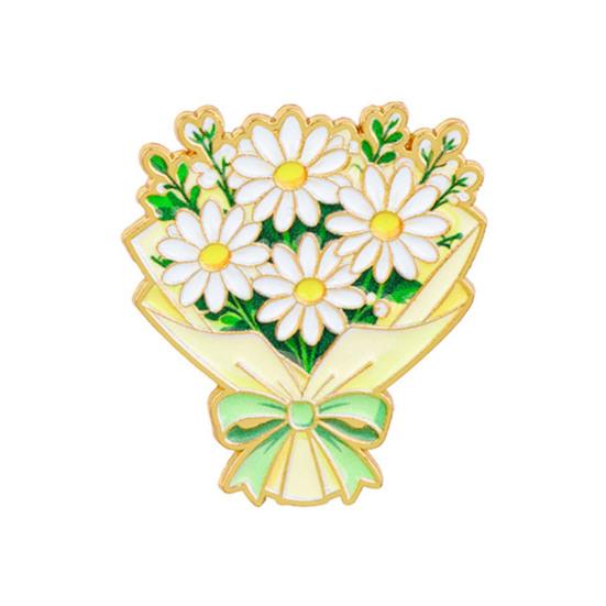 Sophisticated Coat Accessory Bouquet Brooch Pin for Women, Enamel Romantic Flower Jewelry, Durable Women Zinc Alloy Floral Lapel Coats Dresses