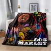 Bob Marley Music Throws Blanket for Kid Couch Sofa Travel Home Hiking Picnic Bed Beding Super Soft Flannel Blanket Birthday Gift