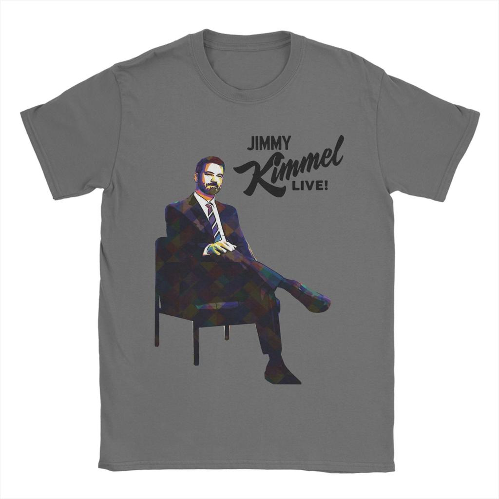 Jimmy Kimmel Live Men's T Shirts Novelty Tees Short Sleeve Round Neck T-Shirts Pure Cotton Summer Tops