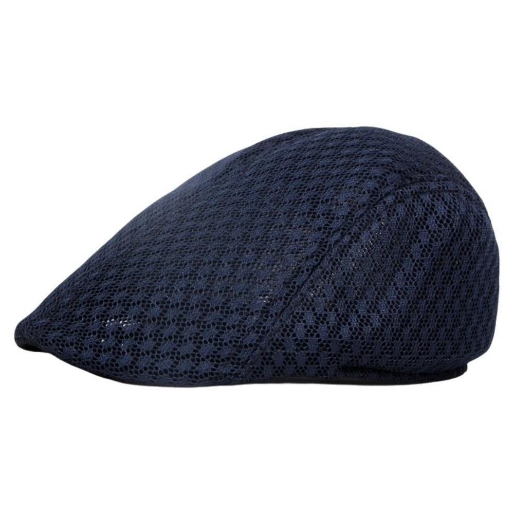 

Korean Style Children Forward Cap Hollow Sun Hat Fashion Mesh Beret Summer темно-синий