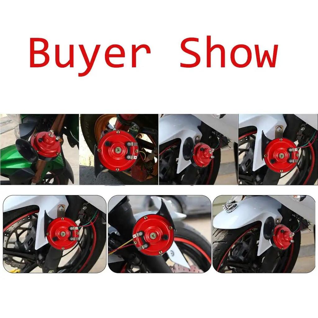 2PCS Universal Loud Car Horn 12V 300DB Electric Snail Train Horn Super Loud Waterproof Horns for Motorcycle Car Truck SUV Boat