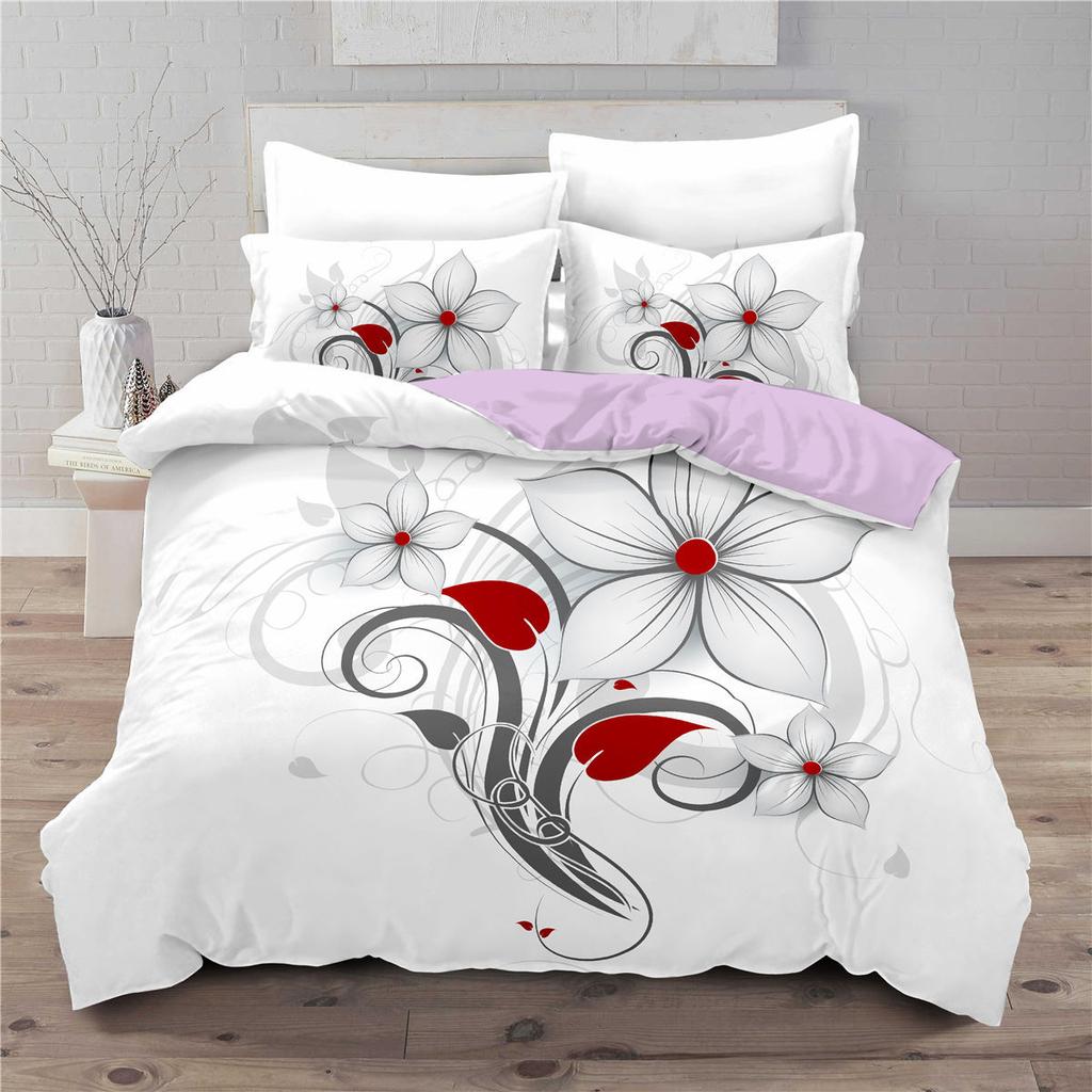 Candies And Flowers Floral Duvet Cover Sets For Kids, Pink Bedding, 3D Bed Set,Queen And King Bedroom,Home Textile,Spring Winter