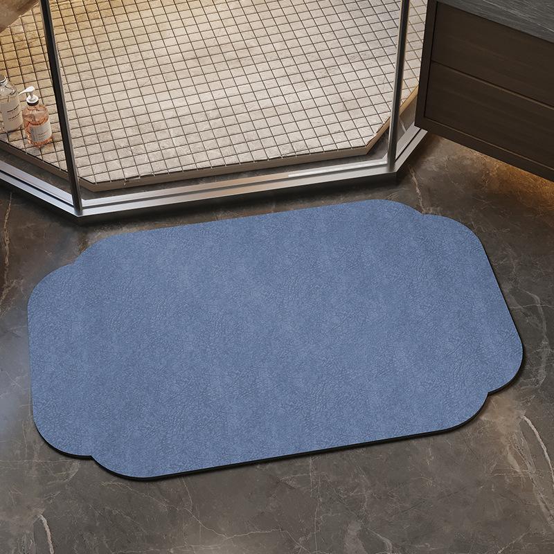Weiche Badezimmer-Bodenmatte aus Kieselgur, schnell trocknende saugfähige Haushaltsmatte für das Badezimmer, rutschfeste Toiletten-Fußmatte, Teppich-Fußmatte