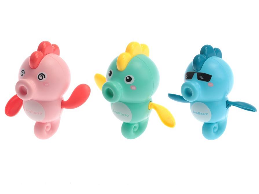 Wind-Up Bath Toys: Yellow Duck & Turtle Clownfish for Kids