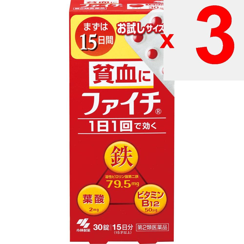 KOBAYASHI Pharmaceutical Faitchi 30 Tablets Iron Supplements Circulatory System Medications (Lifestyle-Related Diseases) Indications: Anemia Iron Supp