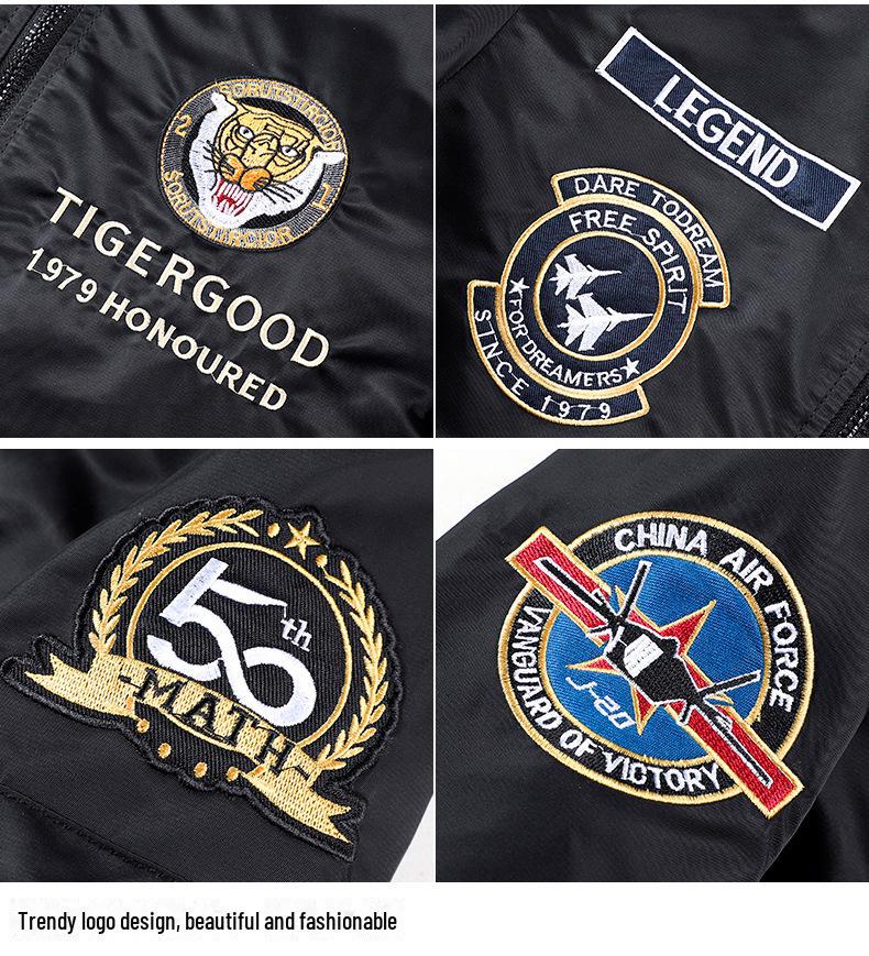 Men's MA1 Air Force Flight Jacket: Spring/Autumn Baseball Collar Workwear Coat