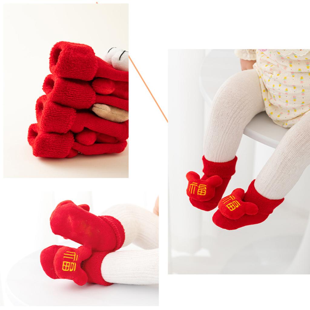Christmas And Winter Baby Warm Fleece Red Loop - Floor Socks And Walking Socks
