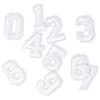 40 Pieces 1.9inch Patches White Applique Accessories Numbers 0-9  for Jeans