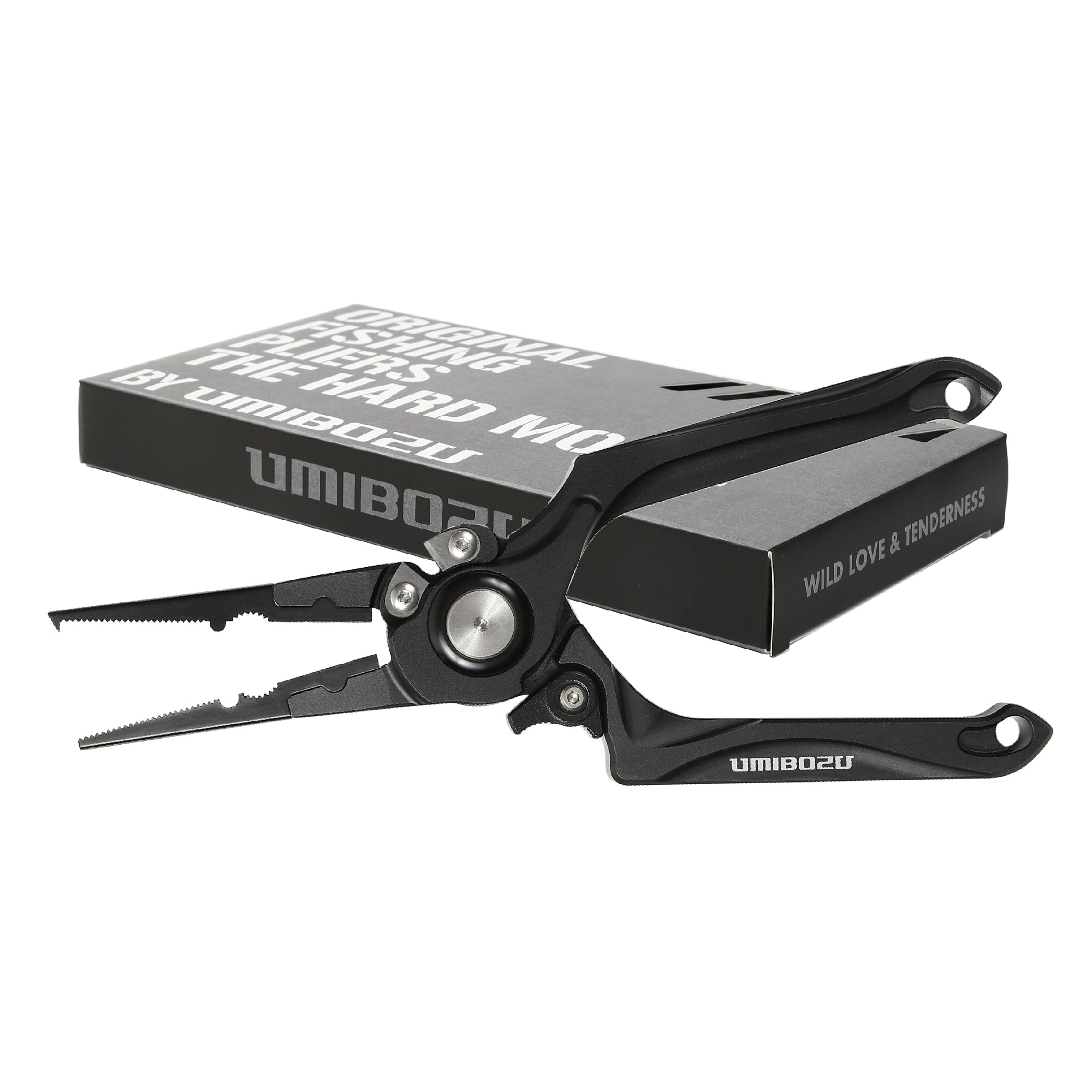 

Umibozu Fishing Hook Made in Japan Pliers, Large, Long, Durable, Rust-Resistant, Remover, (Matte Black)