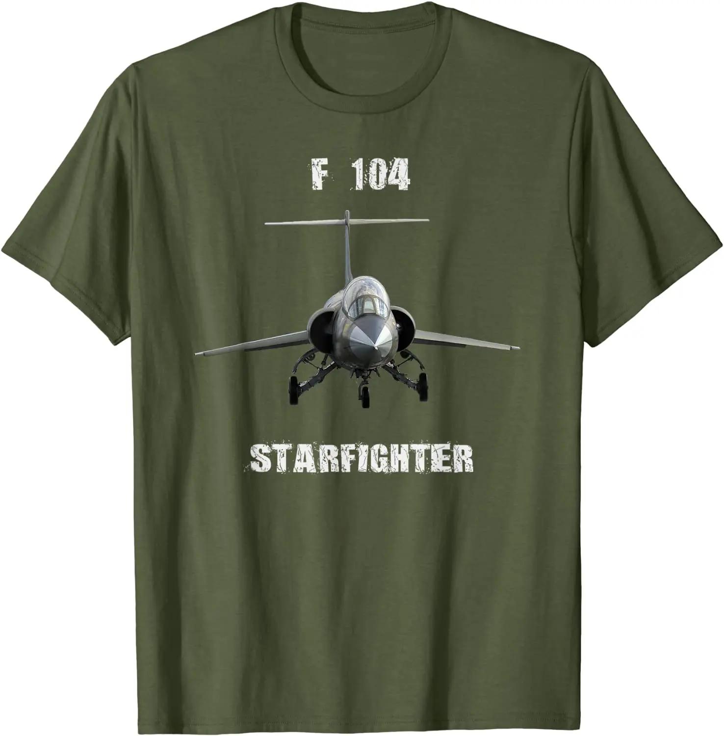 

US Air Force F-104 Starfighter Fighter Aircraft T-Shirt 100% Cotton O-Neck Summer Short Sleeve Casual Mens T-shirt Size S-3XL 4XL