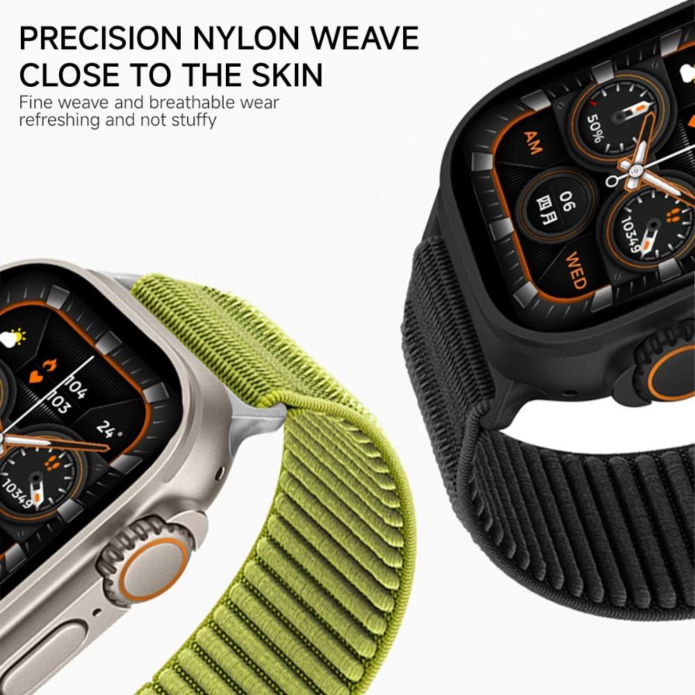 Nylon Sport Strap For Apple Watch Band 49mm Bracelet iWatch 38mm 40mm 10 9 8 7 6 5 4 SE Ultra 2 46mm 45mm 44mm 41mm 42mm Braided
