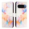 For Google Pixel 10 Pro XL Case with Strap Marble Pattern Leather Phone Cover Card Holder