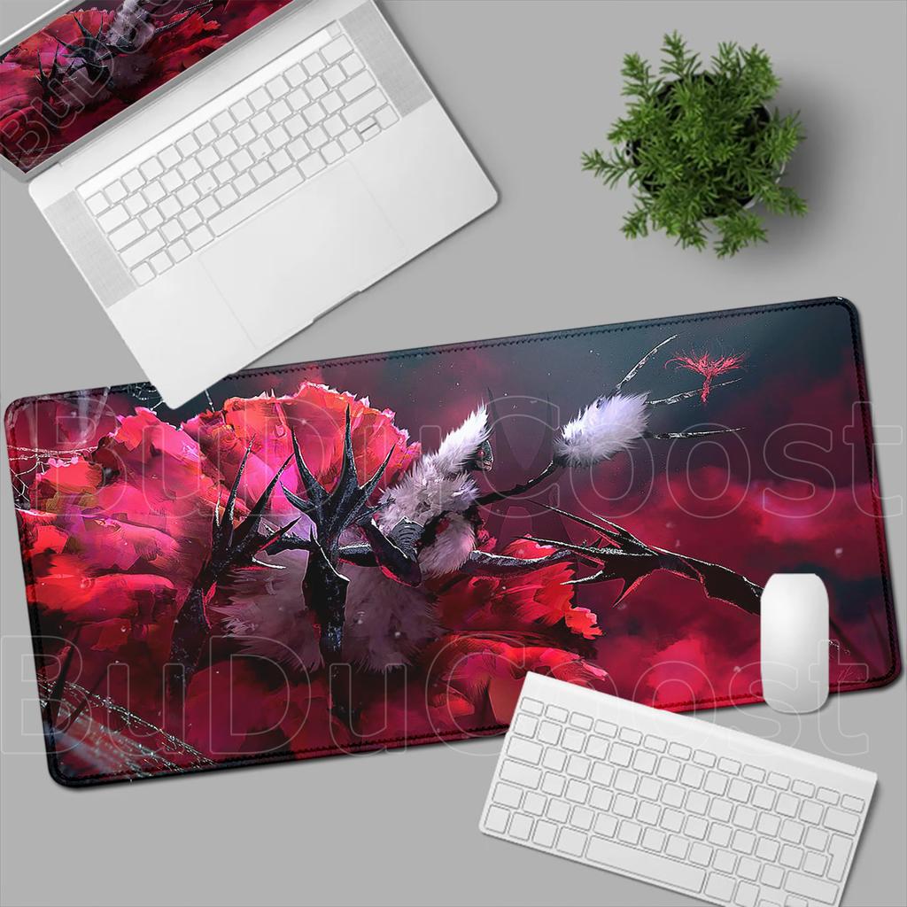 HD Printing MousePad Game Monster Hunter Wilds Mouse Pad Natural Rubber Keyboard Mat Office Desk Mat Computer Gaming Accessories