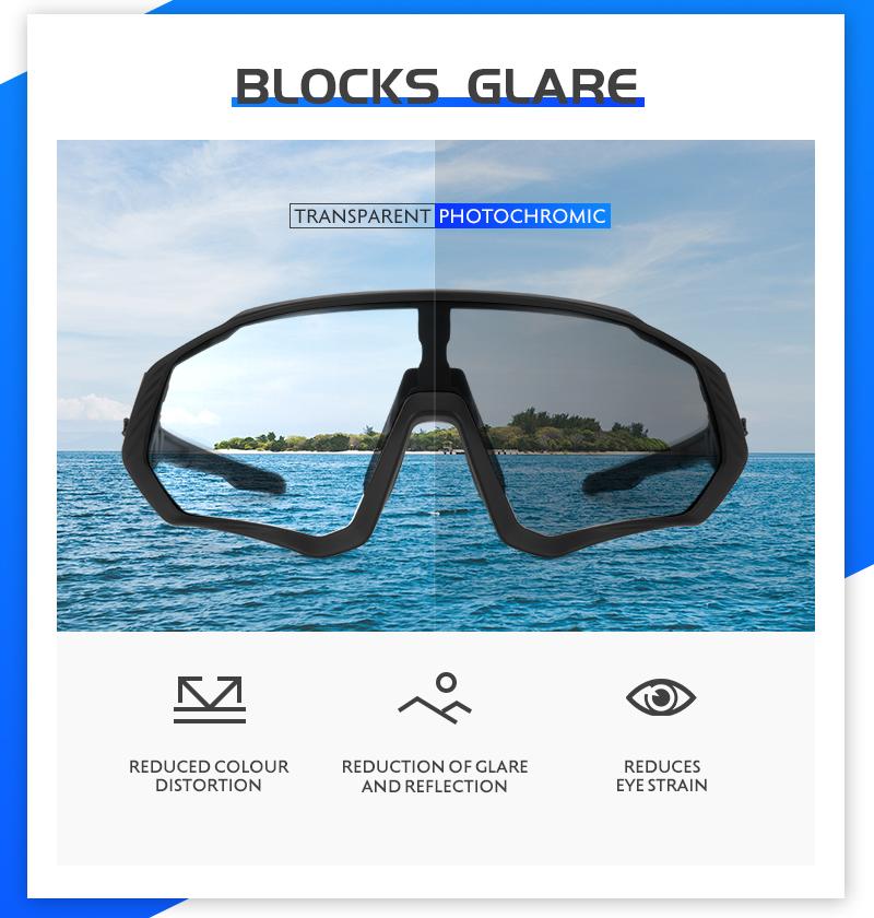Men Women Photochromic Uv400 Road Bike Glasses Cycling Racing Goggle Bicycle MTB Sunglasses Outdoor Sport Running Riding Eyewear